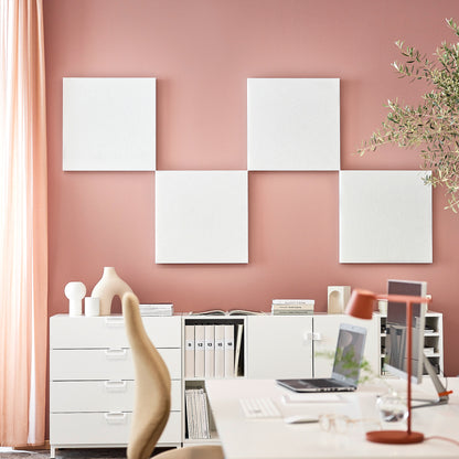 Lydabsorbent PATTERN, 4-pk., H600 B600 T40 mm, hvit