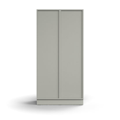 Postsorteringshylle QBUS, 8 rom, sokkel, H1636 B800 D420 mm, lys grå