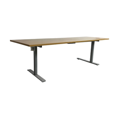 Ekstra bredt elektrisk hev/senk skrivebord fra Linak, 250x80cm