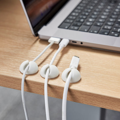 Kabelholder, 6-pk, hvit fra AJ Produkter