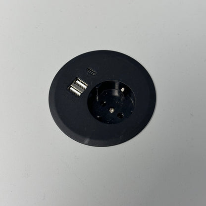 Manuelt hev/senk skrivebord, hvit, 160x90 cm