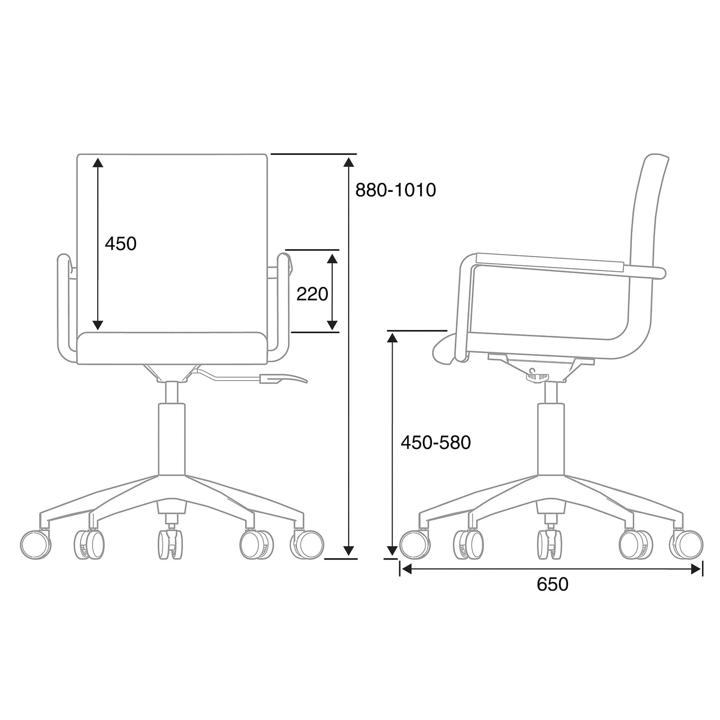 Konferansestol DELTA fra AJ Produkter, svart kunstskinn