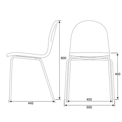 Stol GANDER fra AJ Produkter, blå, 450 mm