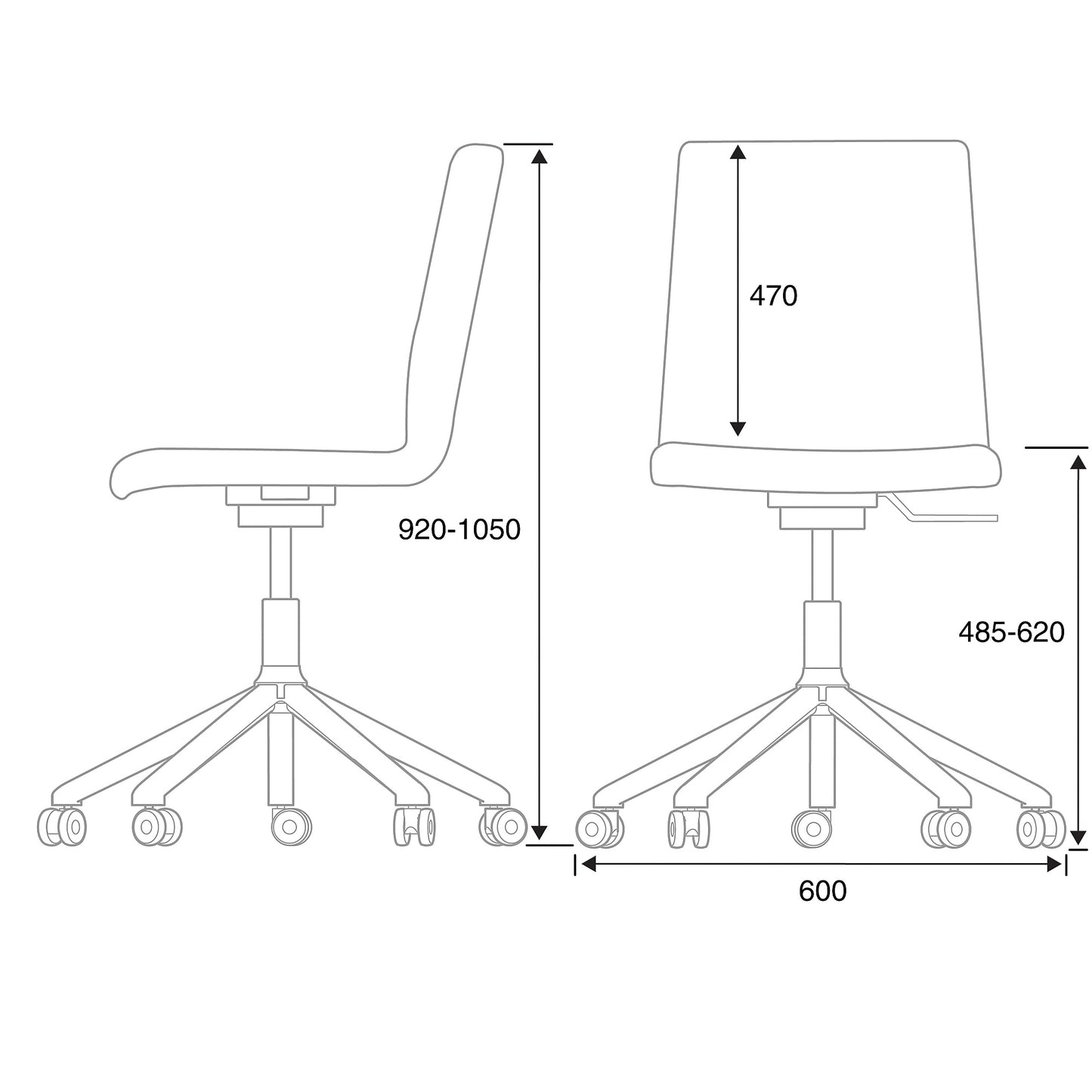 Konferansestol PERRY fra AJ Produkter, grå