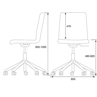 Konferansestol PERRY fra AJ Produkter, grå