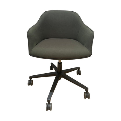 Softshell møteromsstol fra Vitra, grønn, med hjul