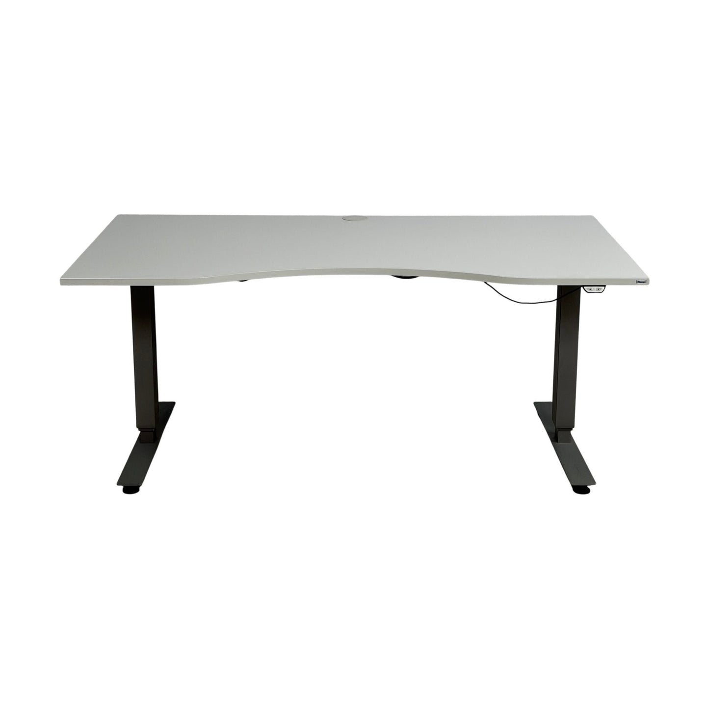 Elektrisk hev/senk skrivebord fra Kinnarps, grå, 160x90 cm