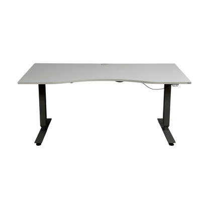 Elektrisk hev/senk skrivebord fra Kinnarps, grå, 160x90 cm