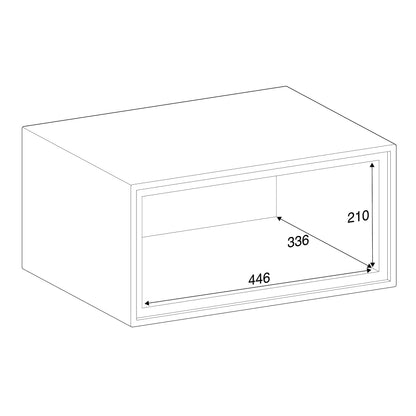Verdiskap med 3 rom, kodelås, svart