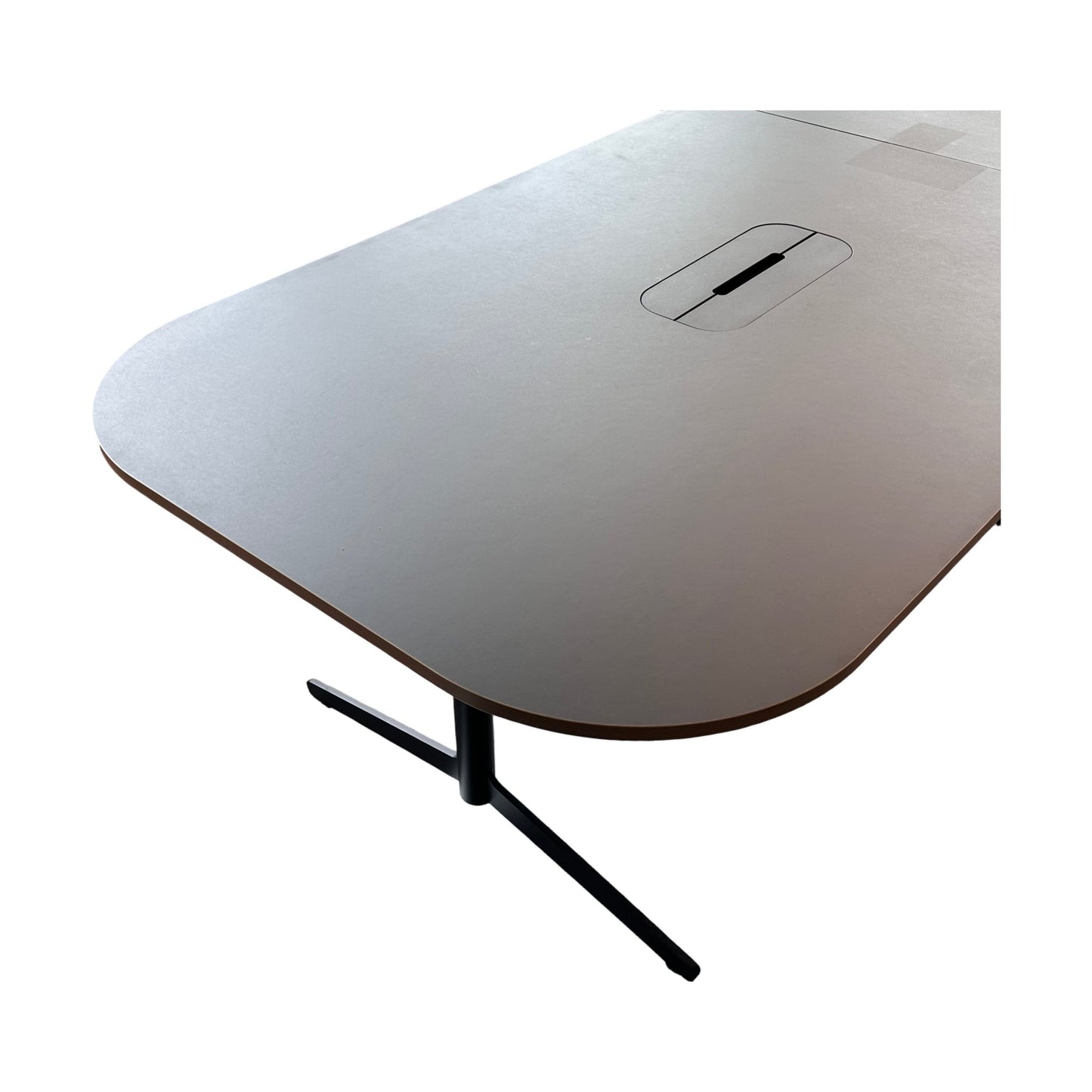 Feather møtebord fra Edsbyn, sort MDF, 320x110 cm