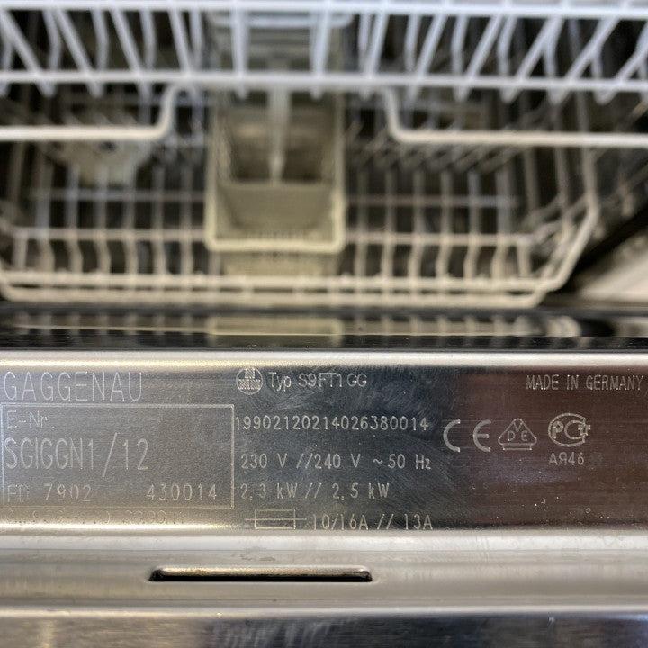 Gaggenau halvintegrert oppvaskmaskin (Mod:. SGYGGN1/12, FD: 7902)