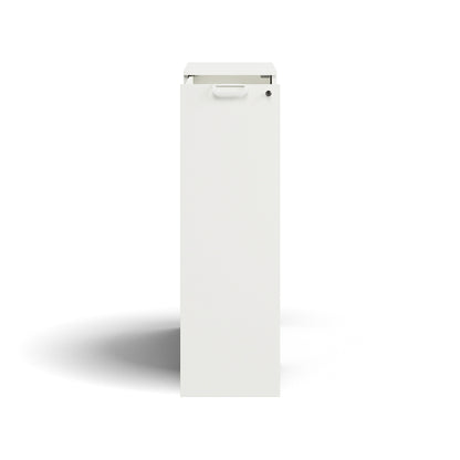 Sideskap QBUS, låsbart, venstre, hvit, H1250 B400 D800 mm