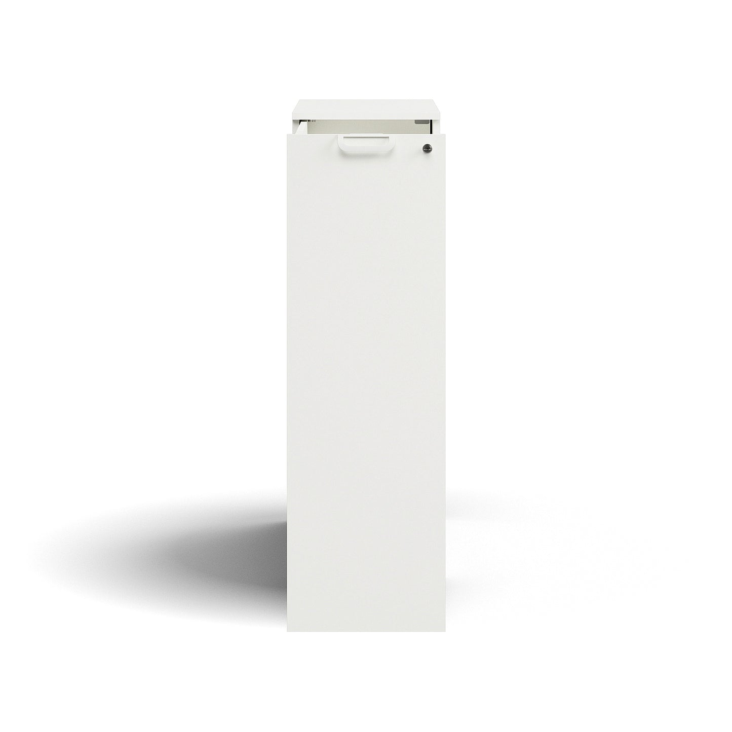 Sideskap QBUS, låsbart, venstre , håndtak, H1250 B400 D800 mm, hvit