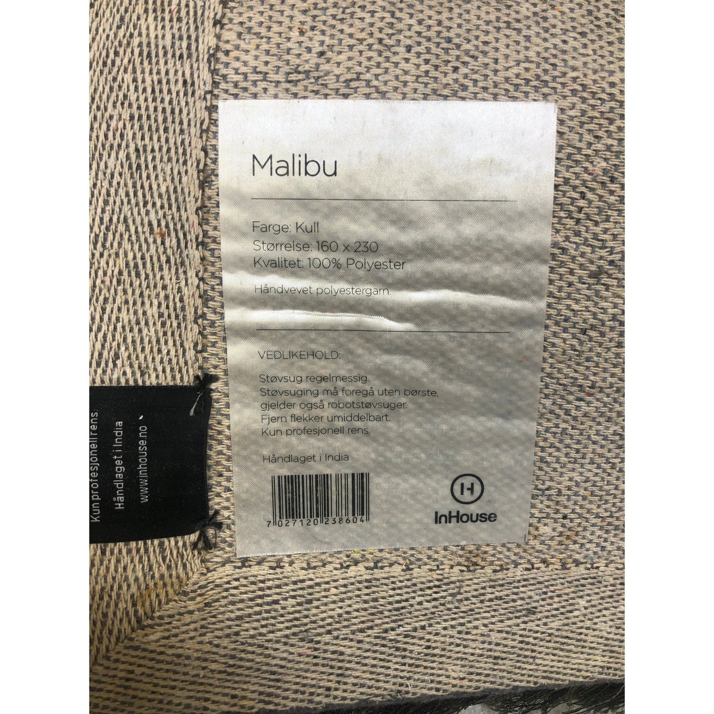 Inhouse Malibu teppe av kunstfiber fra A-Møbler, 160x230 cm