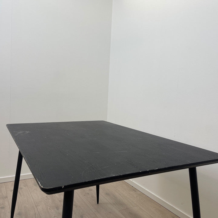 120x80, Helsort spisebord