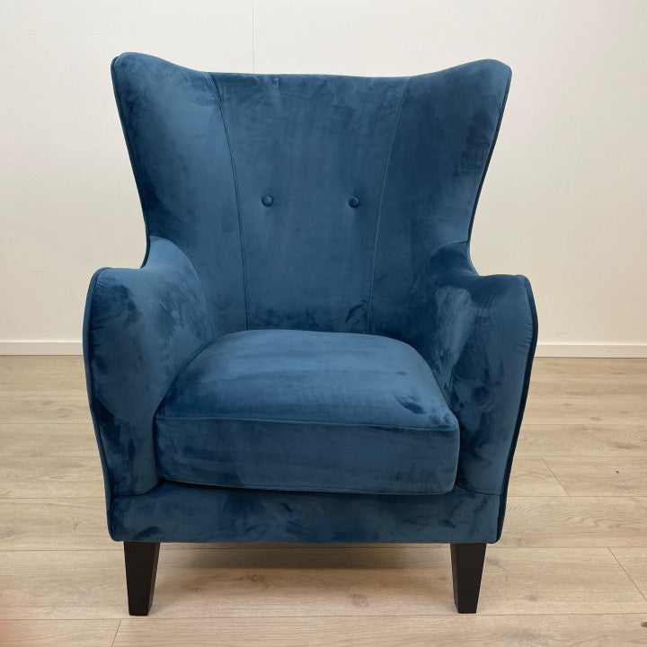 House Nordic Campo Chair i blå fløyel