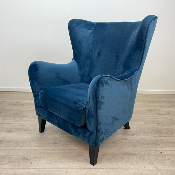 House Nordic Campo Chair i blå fløyel