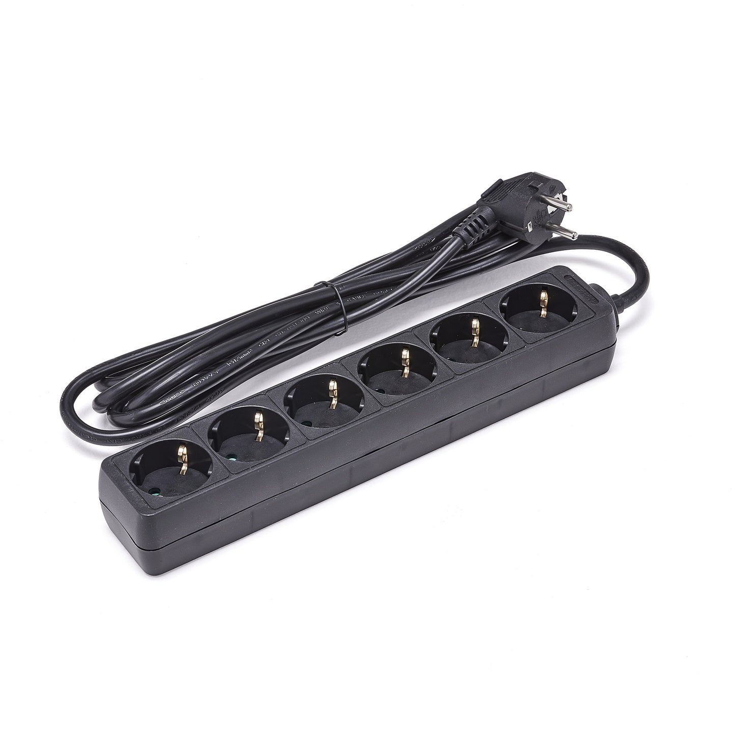 Grenuttak UNIFY, 6 uttak, 3 m, svart fra AJ Produkter