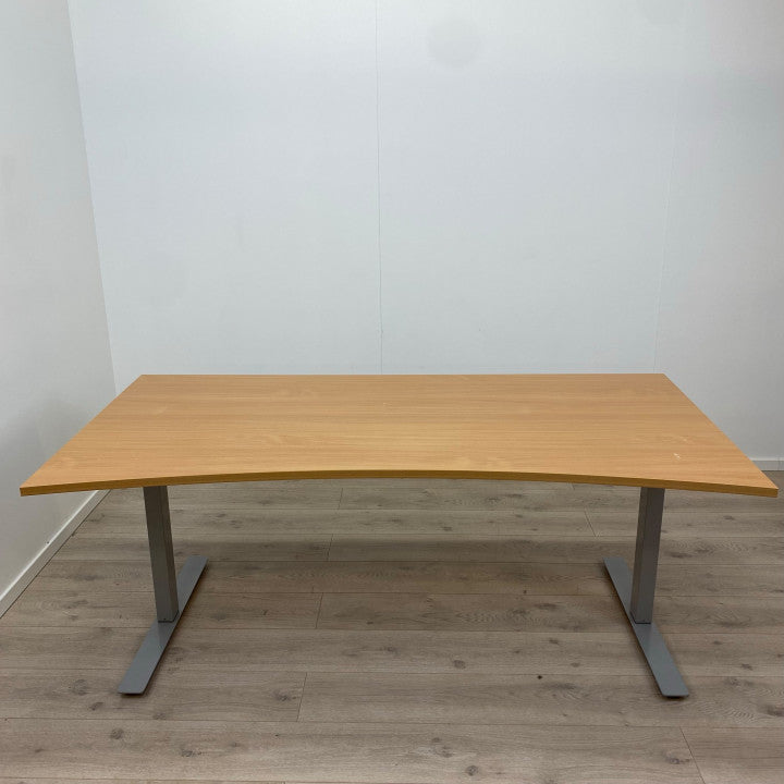 (180x80/90 cm) Rol Ergo elektrisk hev/senk skrivebord med magebue