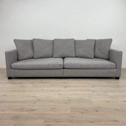 Nyrenset | Lys grå Habitat Viking 3-seter sofa med dunputer