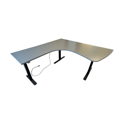 Elektrisk hev/senk skrivebord fra Linak, grå, 180x180 cm