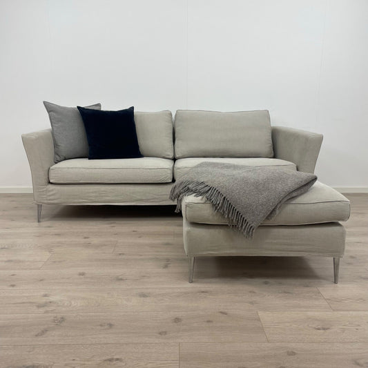 Nyrenset | Beige SITS 2.5-seter sofa med puff