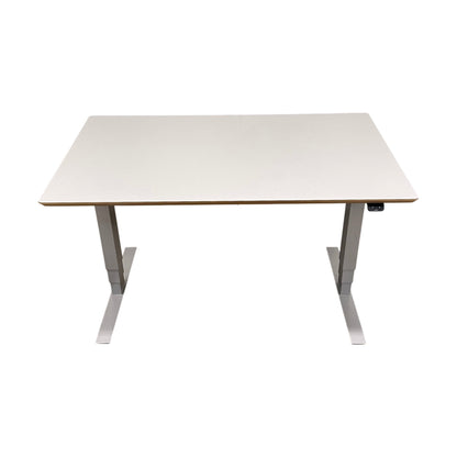 Elektrisk hev/senk skrivebord 130x80 cm, grå laminat, Edsbyn