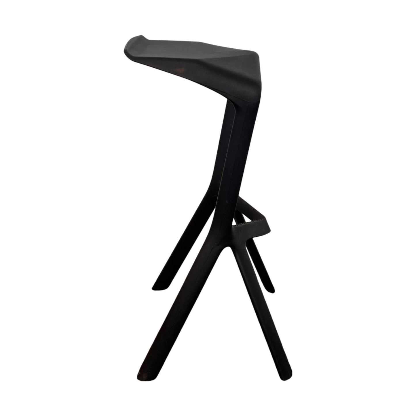 Barstol i sortlakkert stål, 80 cm