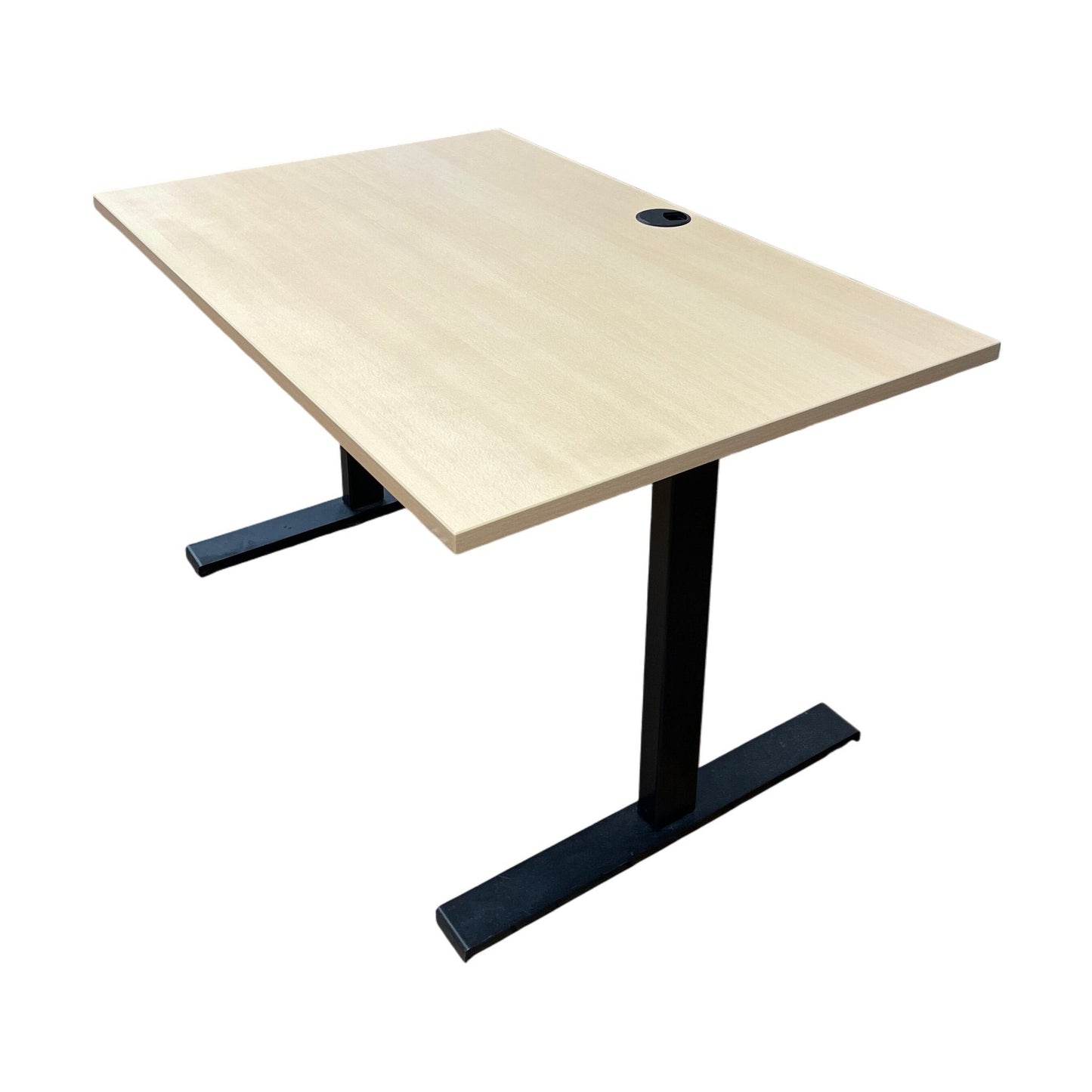 Elektrisk hev/senk skrivebord fra Kontor Konsult, trefarget plate, 120x80 cm