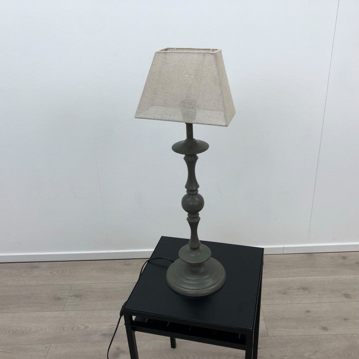 Elegant bordlampe i mørkegrå farge
