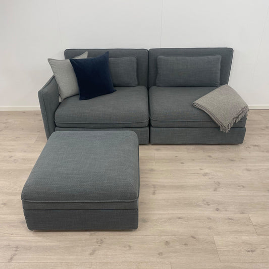 Nyrenset | IKEA Vallentuna modulsofa med puff med oppbevaring