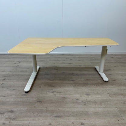 Elektriske hev/senk skrivebord med venstre sving