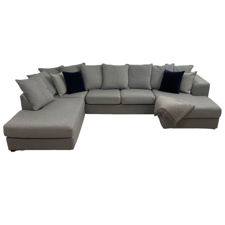 Nyrenset | Lys grå Havanna u-sofa med sjeselong fra A-møbler