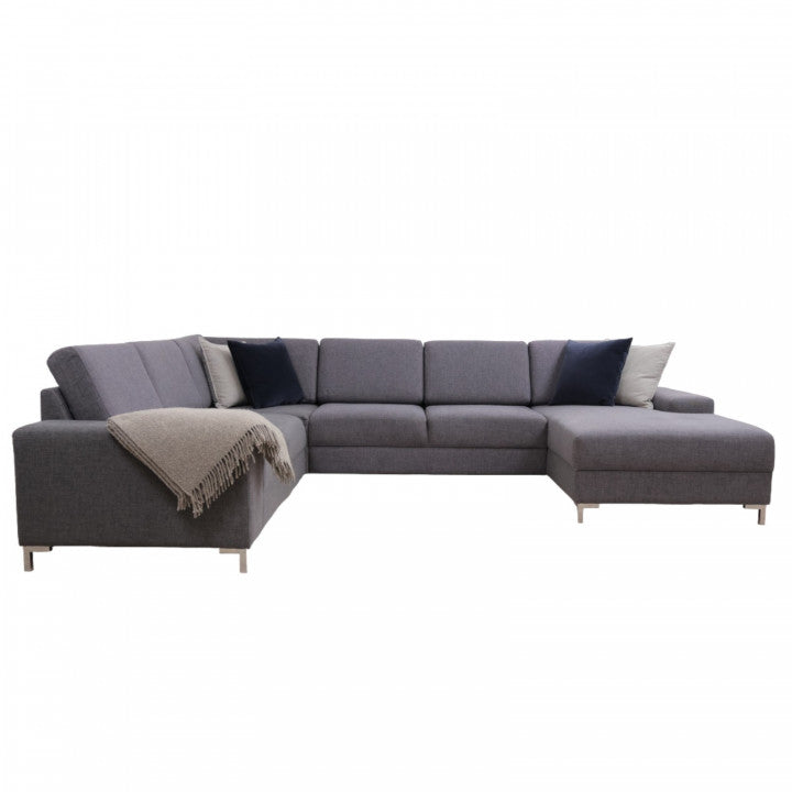Nyrenset | Stor u-sofa med hjørne og sjeselong