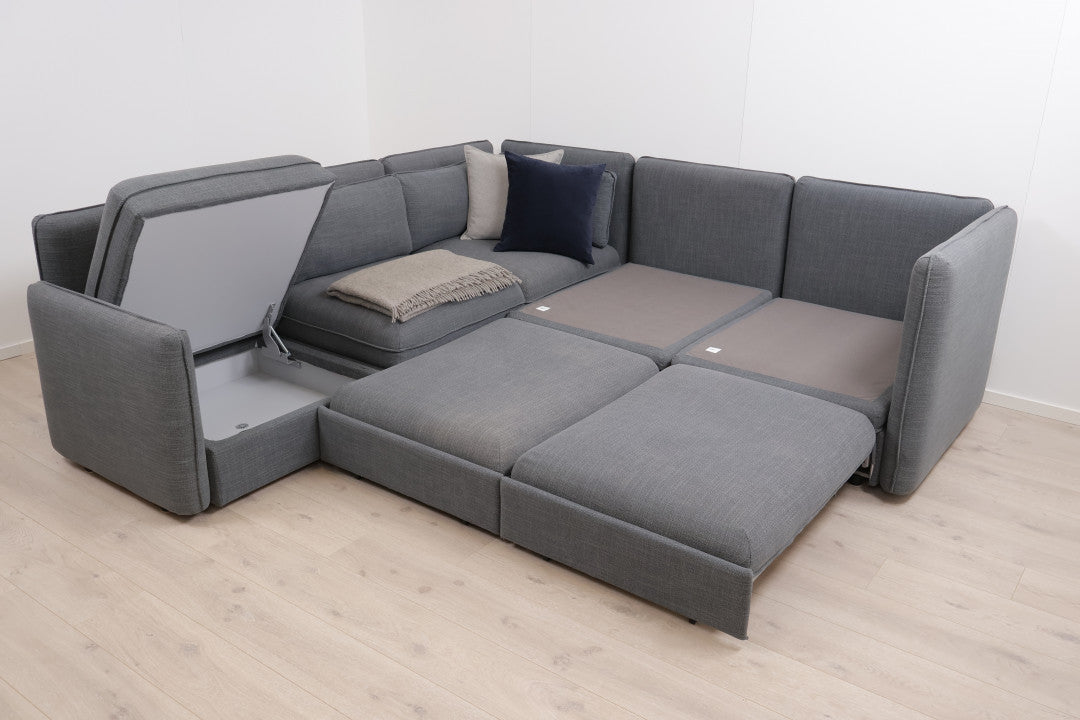 Nyrenset | IKEA Vallentuna hjørnesofa/modulsofa med 2 stk sovemoduler