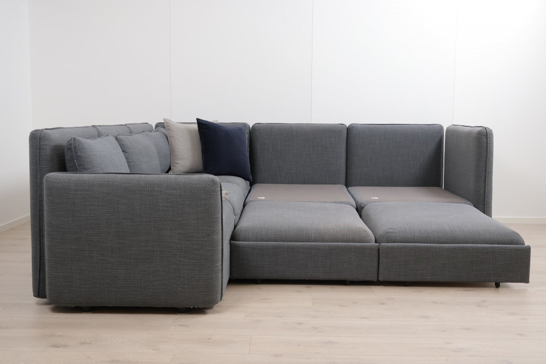 Nyrenset | IKEA Vallentuna hjørnesofa/modulsofa med 2 stk sovemoduler