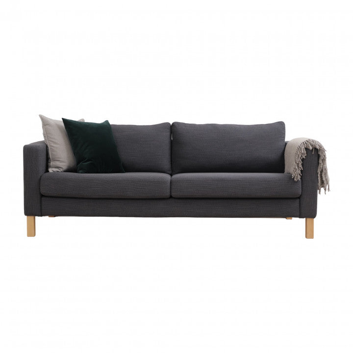 Nyrenset | Mørk IKEA Karlstad 3-seter sofa