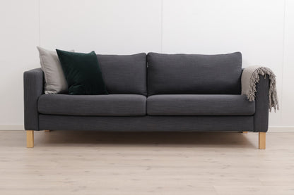 Nyrenset | Mørk IKEA Karlstad 3-seter sofa