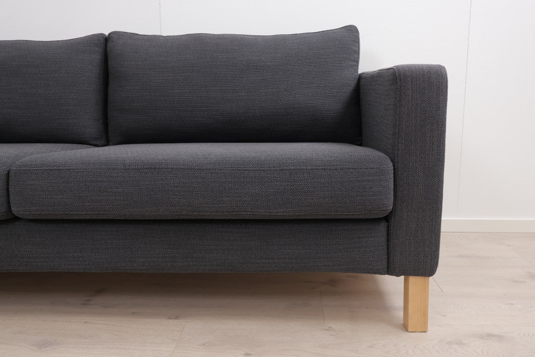 Nyrenset | Mørk IKEA Karlstad 3-seter sofa