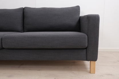 Nyrenset | Mørk IKEA Karlstad 3-seter sofa