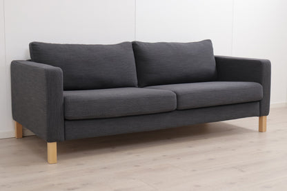 Nyrenset | Mørk IKEA Karlstad 3-seter sofa