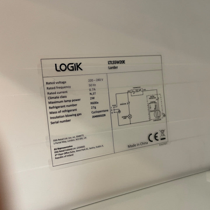 LOGIK (Mod.: LTL55W20E) kjøleskap