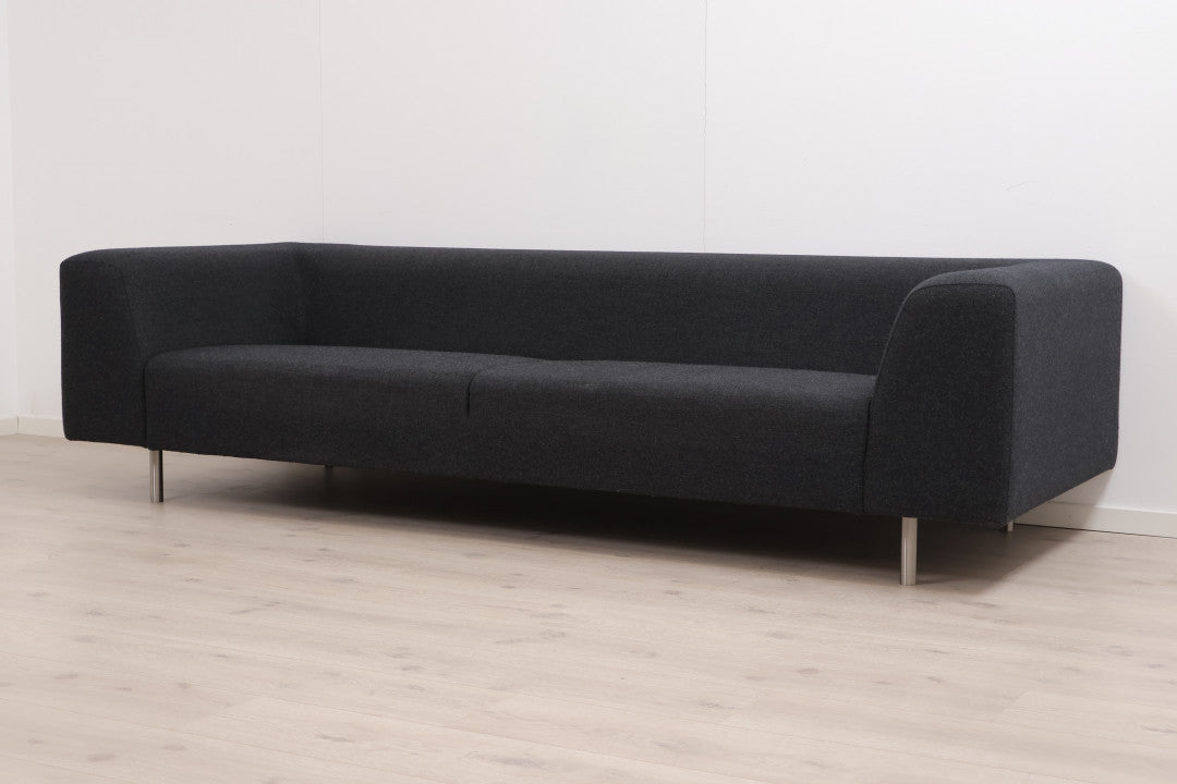 Nyrenset | Sort Bolia Less 3-seter sofa