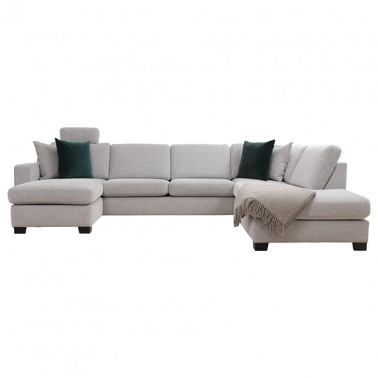 Nyrenset | Lys grå North Living Embla u-sofa med sjeselong fra Møbelringen