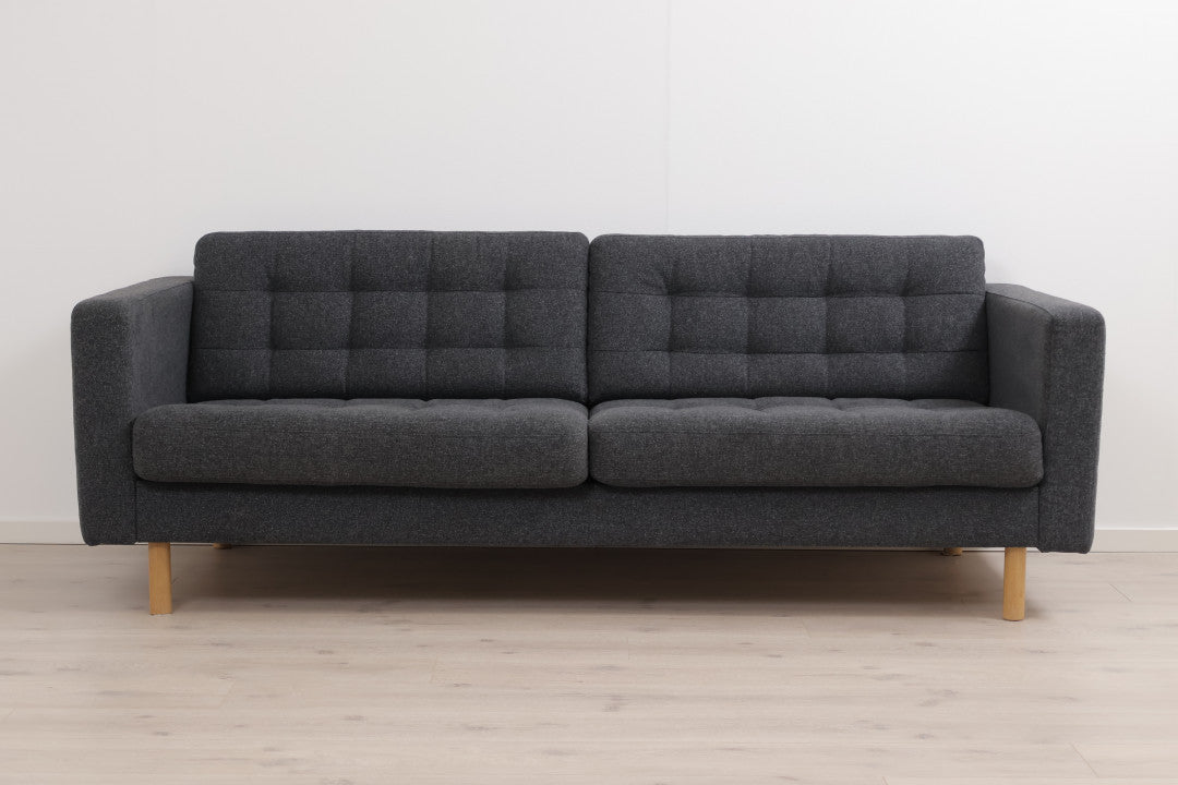 Nyrenset | Mørk grå IKEA Landskrona 3-seter sofa