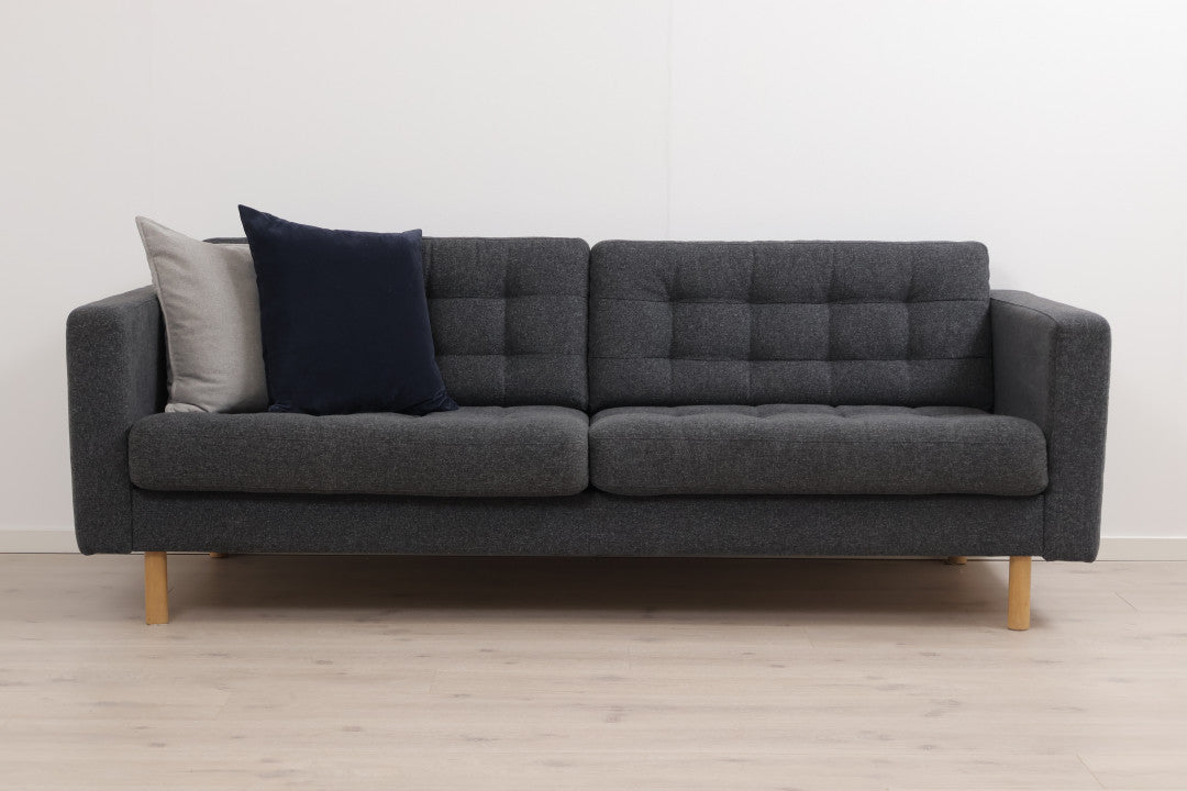 Nyrenset | Mørk grå IKEA Landskrona 3-seter sofa