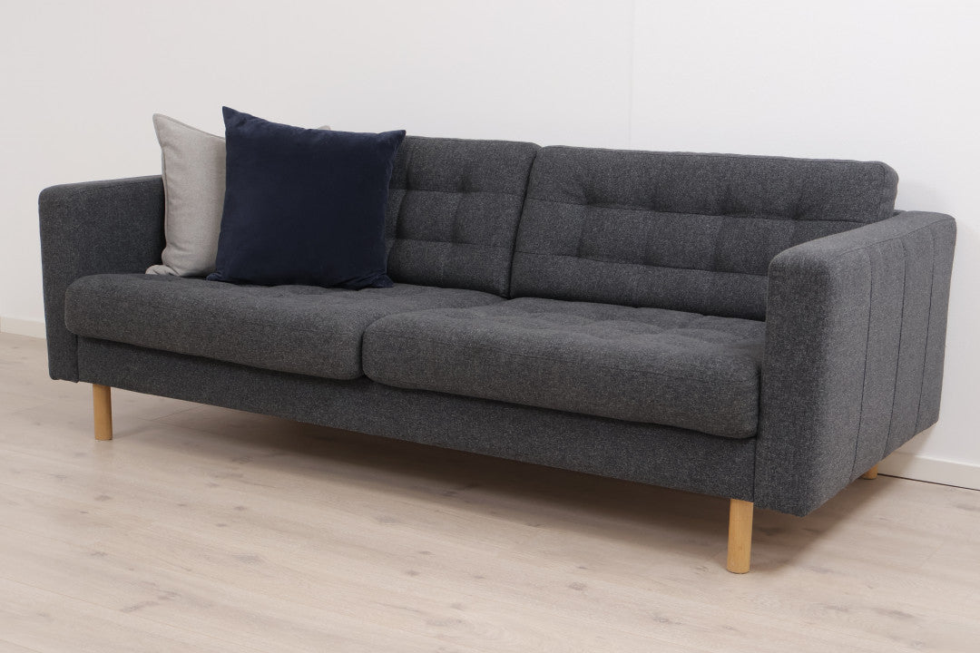 Nyrenset | Mørk grå IKEA Landskrona 3-seter sofa