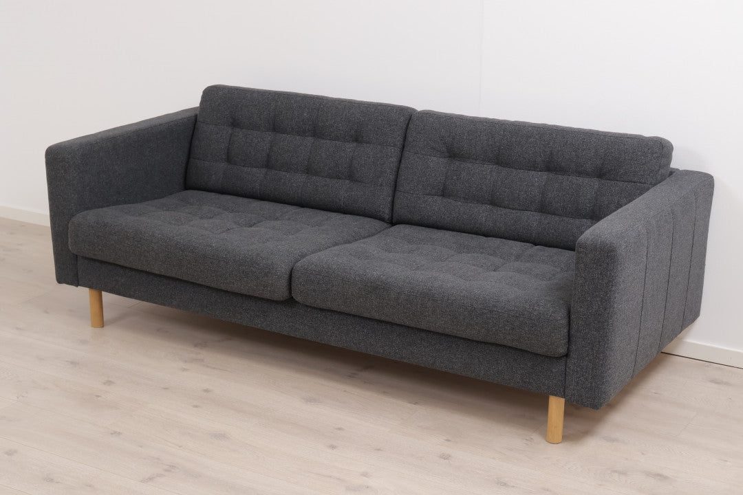 Nyrenset | Mørk grå IKEA Landskrona 3-seter sofa