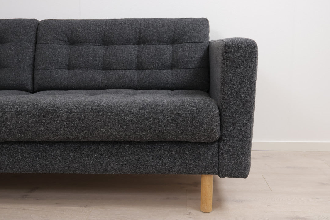 Nyrenset | Mørk grå IKEA Landskrona 3-seter sofa