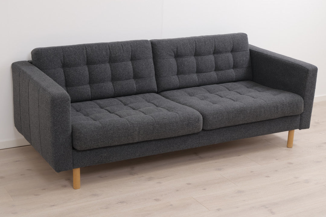 Nyrenset | Mørk grå IKEA Landskrona 3-seter sofa